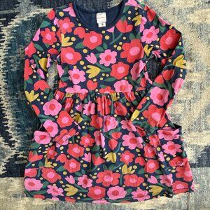 Hanna Andersson Long-Sleeved Playground Dress with Pockets. Girls size 8
